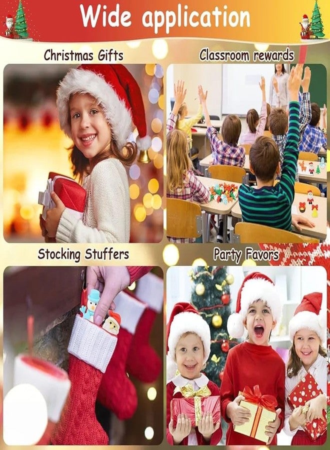 TERA13 Merry Christmas Erasers (30 Pcs) Smudge-Free Cute Pencil Erasers, Cute Small Eraser with Santa, Snowman & Tree, Stationery Gift for Kids, Holiday School Supplies, Party Favors - Image 4